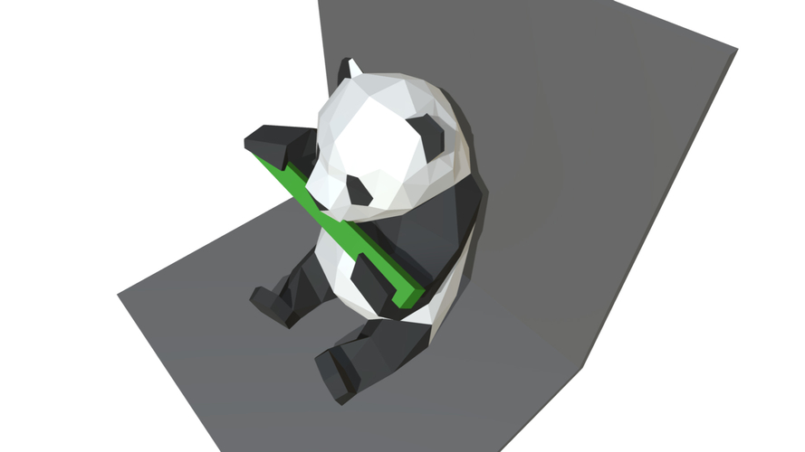 panda figure low poly 3D print model 3D Print 295227