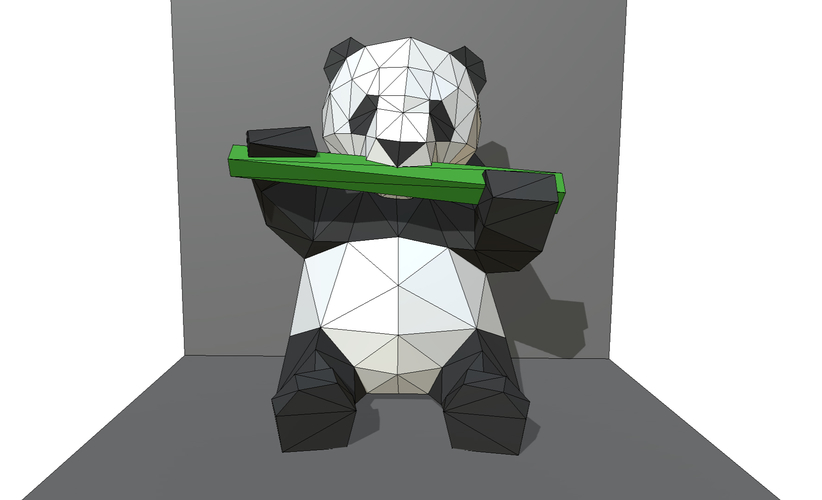 panda figure low poly 3D print model 3D Print 295230