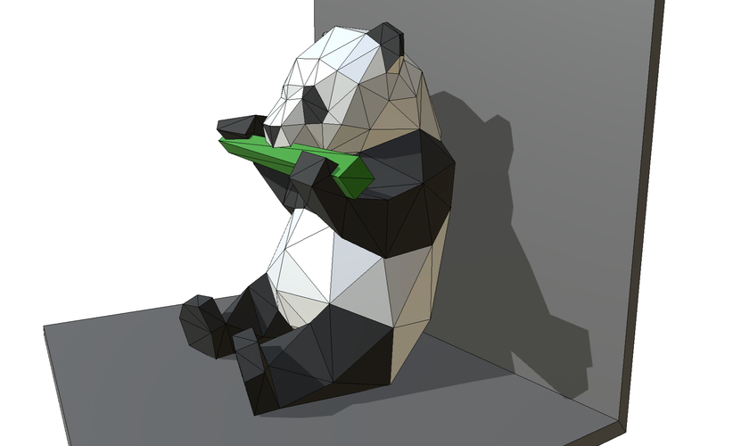 panda figure low poly 3D print model 3D Print 295231