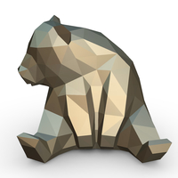 Panda figure 5 3D print model - Thumbnail 1