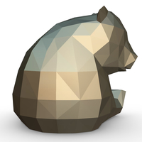 Panda figure 5 3D print model - Thumbnail 5