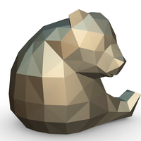 Panda figure 5 3D print model - Thumbnail 6