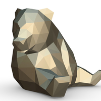 Panda figure 5 3D print model - Thumbnail 8