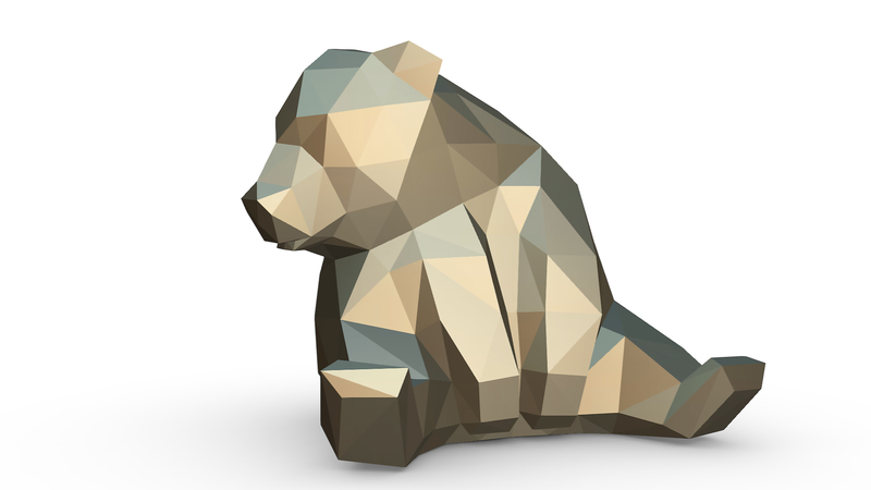 Panda figure 5 3D print model