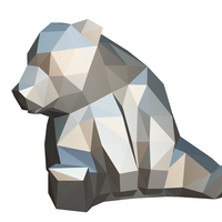 Panda figure 5 3D print model - Thumbnail 10