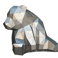 Panda figure 5 3D print model - Thumbnail 11