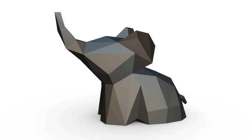 Elephant figure 7 3D print model