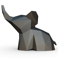 Elephant figure 7 3D print model - Thumbnail 2
