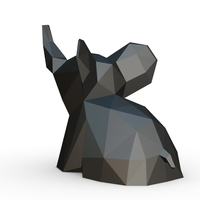 Elephant figure 7 3D print model - Thumbnail 3