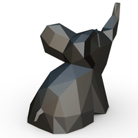 Elephant figure 7 3D print model - Thumbnail 4
