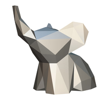 Elephant figure 7 3D print model - Thumbnail 9