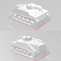 Small IJN Type 2 Ka-Mi amphibious tank 3D Printing 295288