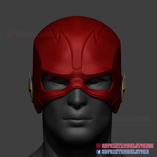 The Flash Season 5 Helmet Cosplay Costume 3D print model