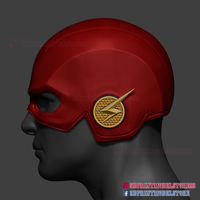The Flash Season 5 Helmet Cosplay Costume 3D print model - Thumbnail 3