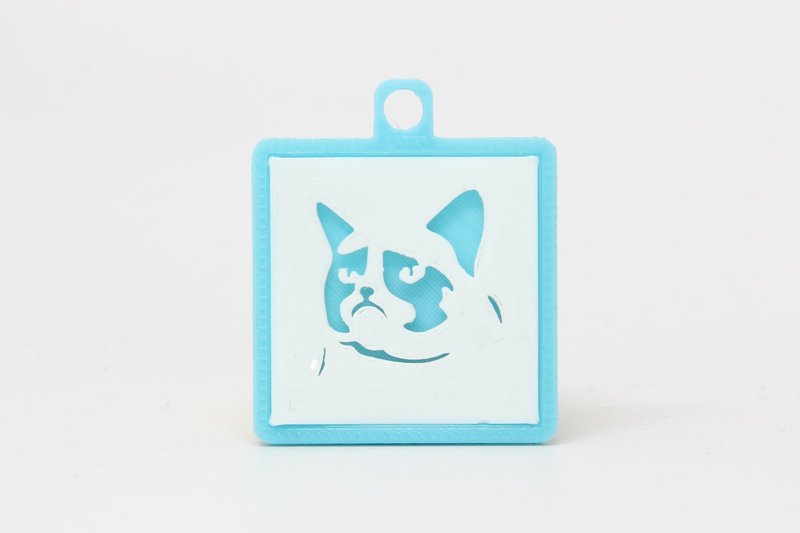 Grumpy Cat Silhouette Keychain