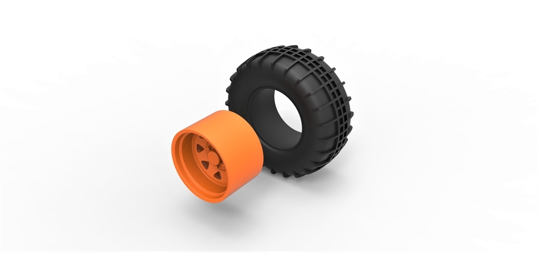 Diecast Rear wheel for Dune Buggy 5 3D Print 295627