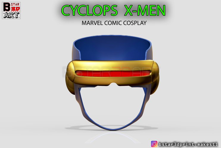 Cyclops X-Men Helmet - Marvel Comic cosplay 3D print model 3D Print 295637