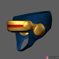 Cyclops X-Men Helmet - Marvel Comic cosplay 3D print model - Thumbnail 6