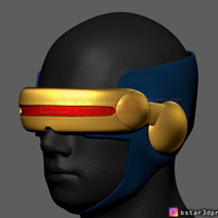 Cyclops X-Men Helmet - Marvel Comic cosplay 3D print model - Thumbnail 21
