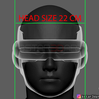 Cyclops X-Men Helmet - Marvel Comic cosplay 3D print model - Thumbnail 22