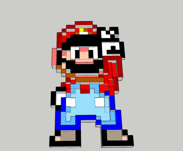 16-bit Mario (Super Mario World 1990) 3D Print 295681