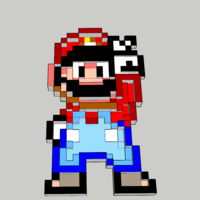 Small 16-bit Mario (Super Mario World 1990) 3D Printing 295681