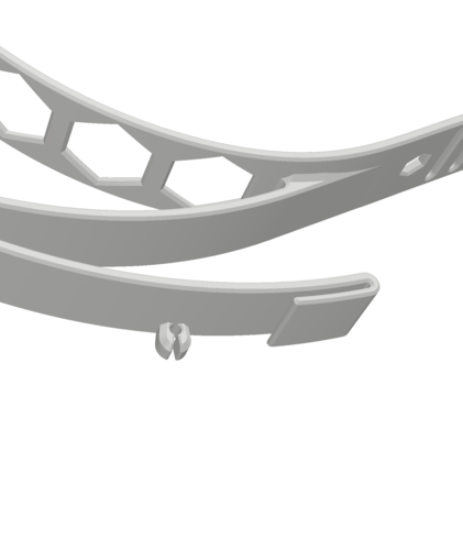 Covid-19 Faceshield (A4 Clear-sheet compatible headband) 3D Print 295739