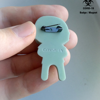 Covid-19  Badge/Magnet - Thumbnail 4