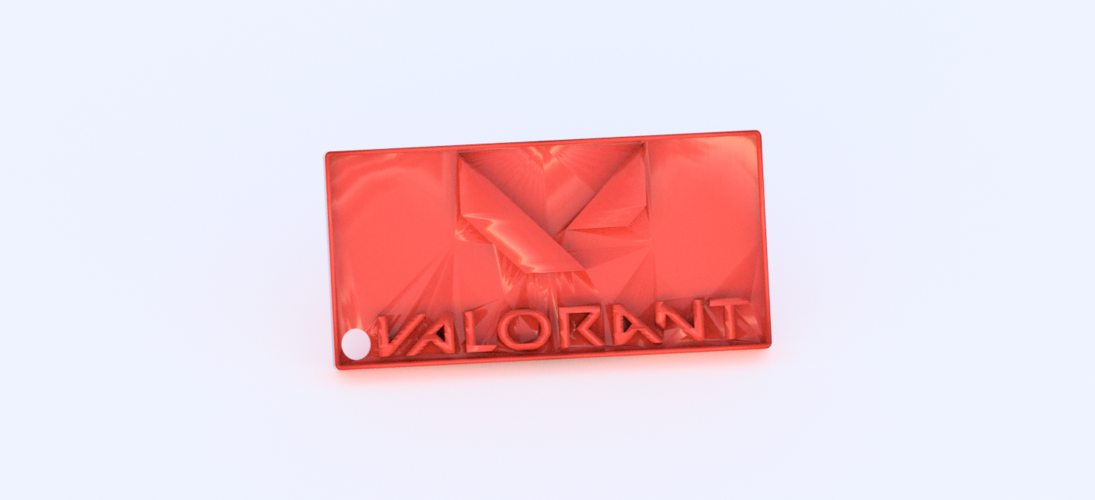 3d Printed Valorant Keychain By Idealab 