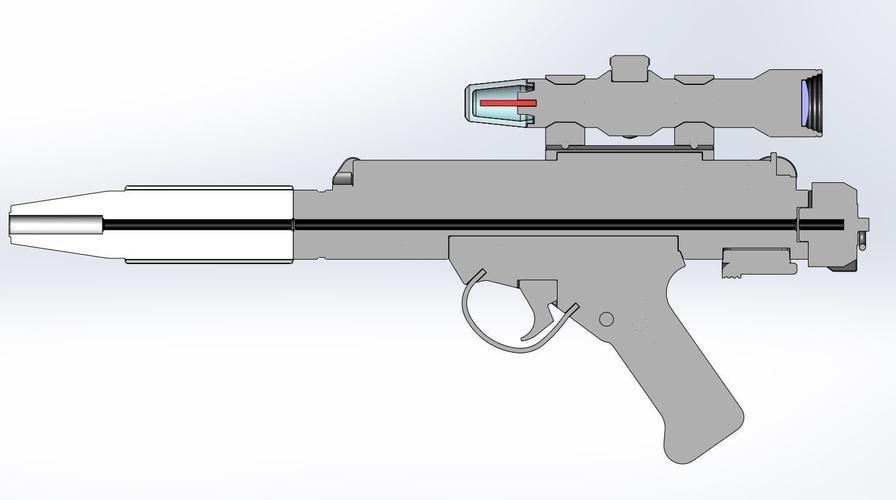 Blaster pistol DH-17 from Star Wars 3D Print 296074