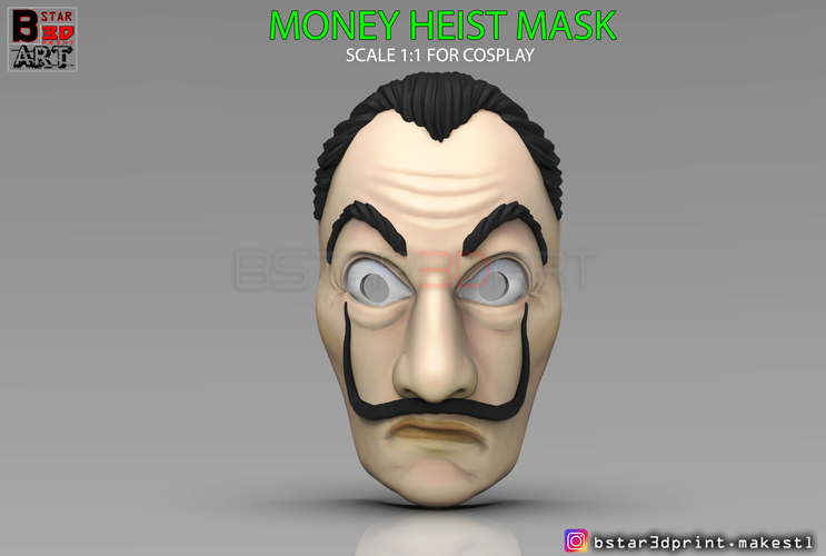 Money Heist Mask - La Casa de Papel Season 4 - Mask for Cosplay  3D Print 296081