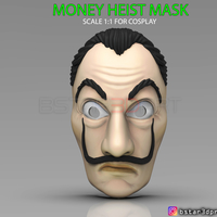 Small Money Heist Mask - La Casa de Papel Season 4 - Mask for Cosplay  3D Printing 296081