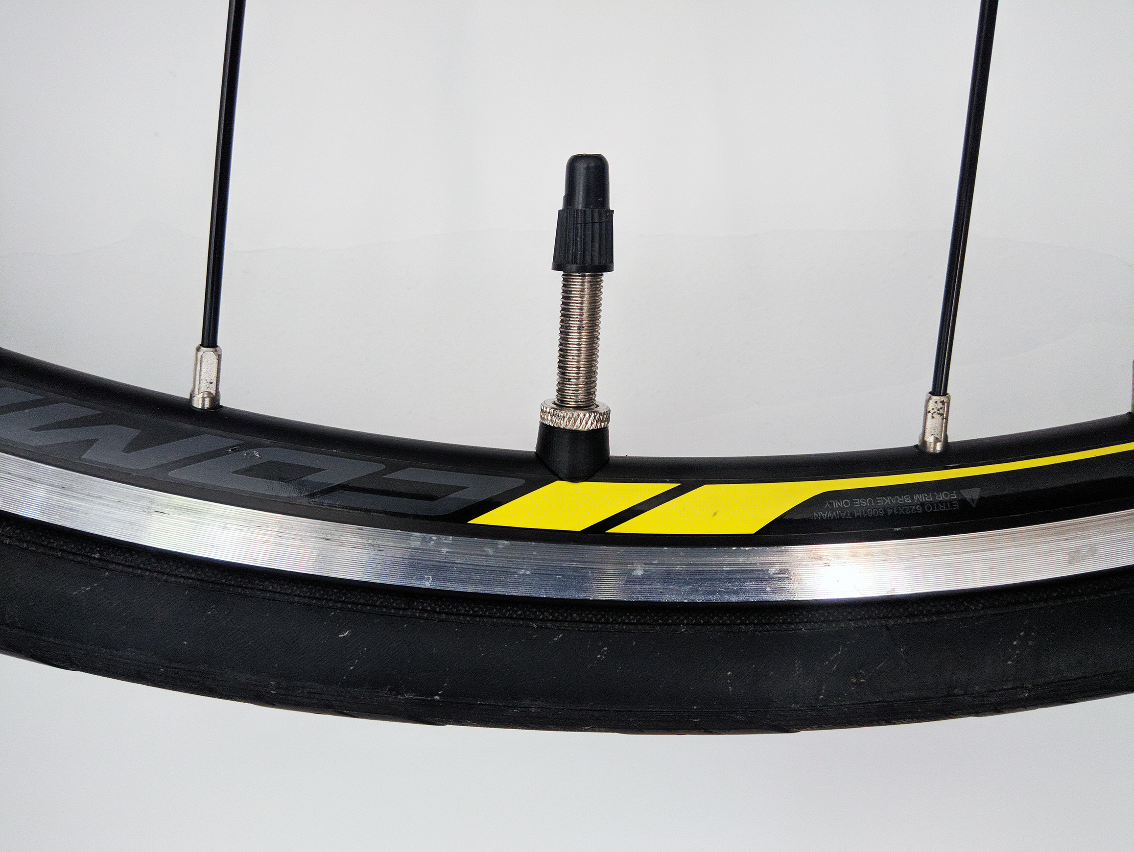 small valve stem on bike