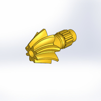 Small Helical Bevel Gear 3D Printing 296562