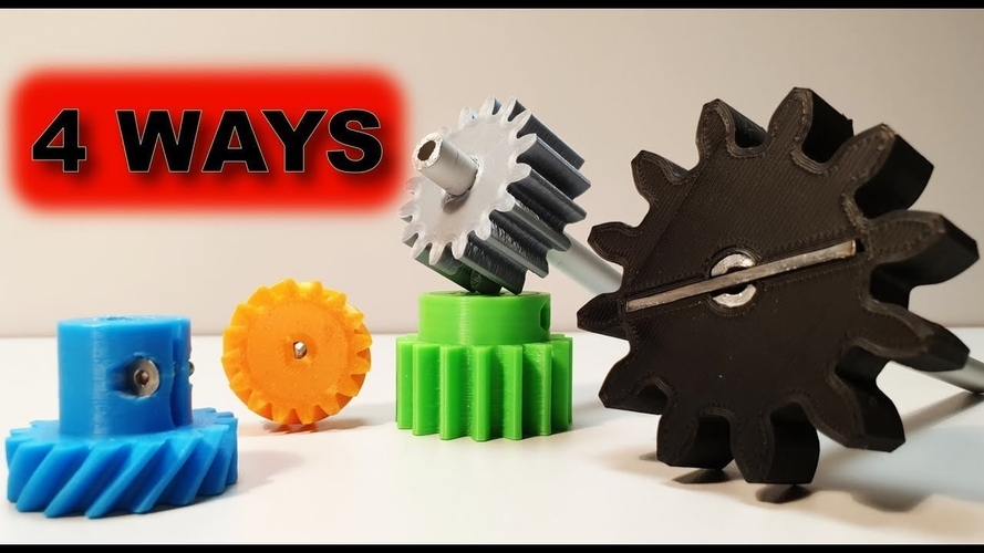 4 different ways how to connect gears (test gears) 3D Print 296574