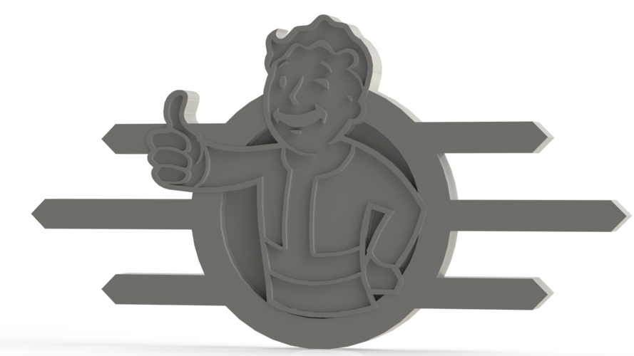 Fallout Badge Set 3D Print 29704
