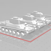 Small IJA Tank Model Set 3D Printing 297197