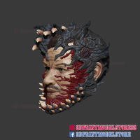 The Spider Man Venom Mask Cosplay Helmet STL 3D print model - Thumbnail 2