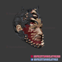 The Spider Man Venom Mask Cosplay Helmet STL 3D print model - Thumbnail 3