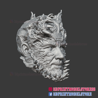 The Spider Man Venom Mask Cosplay Helmet STL 3D print model - Thumbnail 6