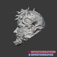 The Spider Man Venom Mask Cosplay Helmet STL 3D print model - Thumbnail 7
