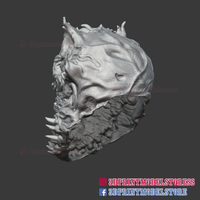The Spider Man Venom Mask Cosplay Helmet STL 3D print model - Thumbnail 8