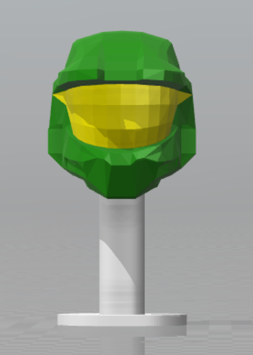 CASCO - MASTER CHIEF HALO 2 - LOW POLY 3D Print 298982