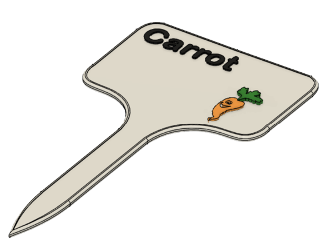 Carrot Signs / Labels for garden 3D Print 299168