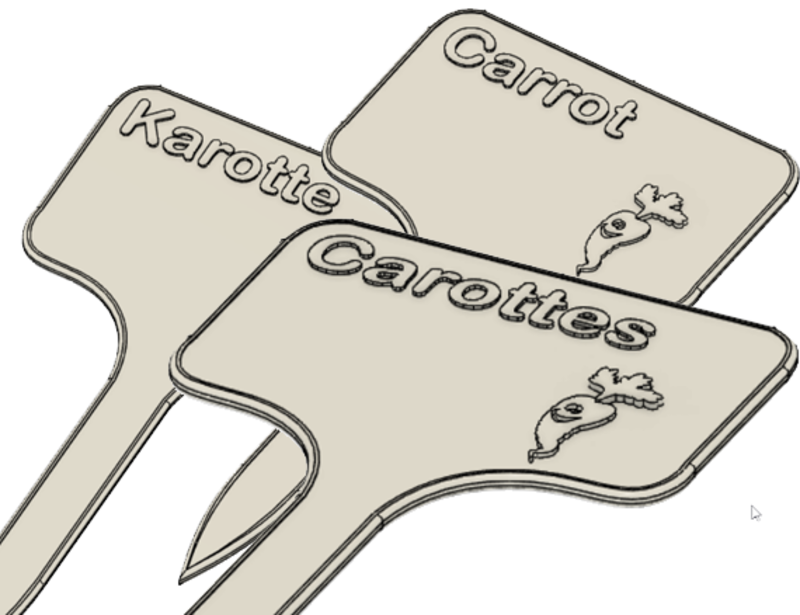 Carrot Signs / Labels for garden