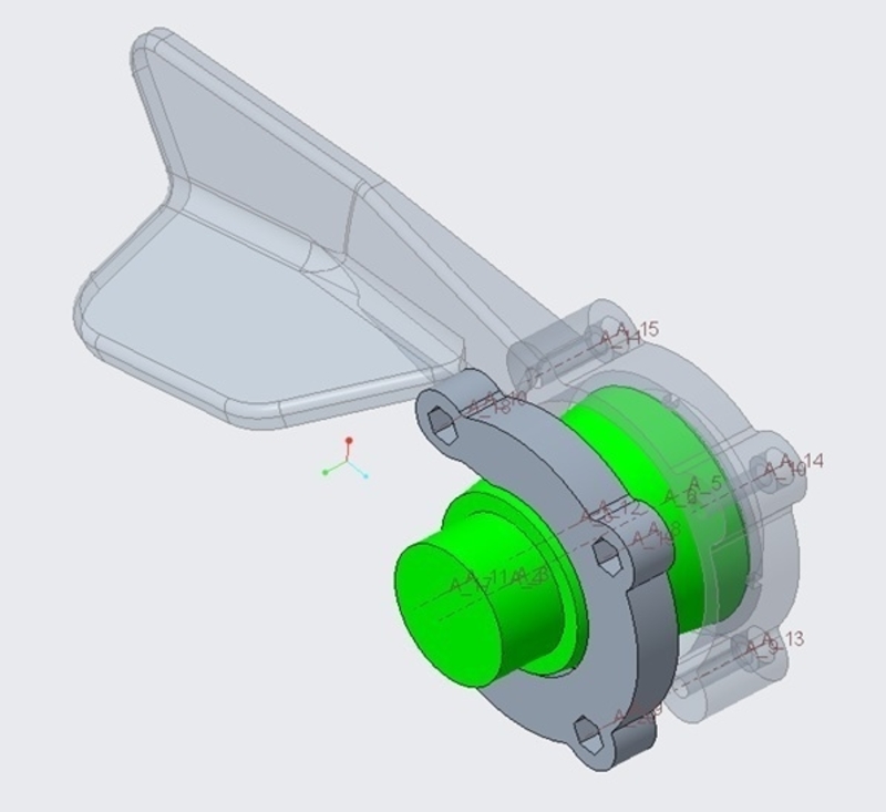 Door hands free handle fixture