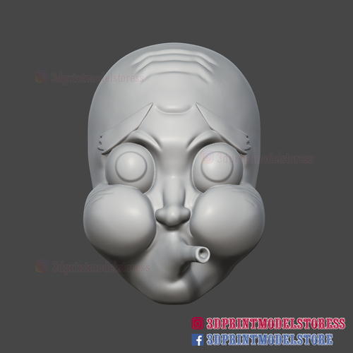 3D Printed Hotaru Haganezuka Hyotokko Mask 3D Print STL - Kimetsu No Yaiba  by 3DprintmodelStore