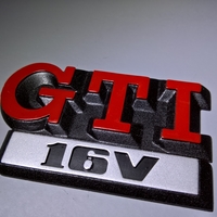 VW Mk1 Mk2 Golf GTI 16V Rear Trunk Badge - Thumbnail 2