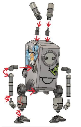 Cute Robot 3D Print 299382