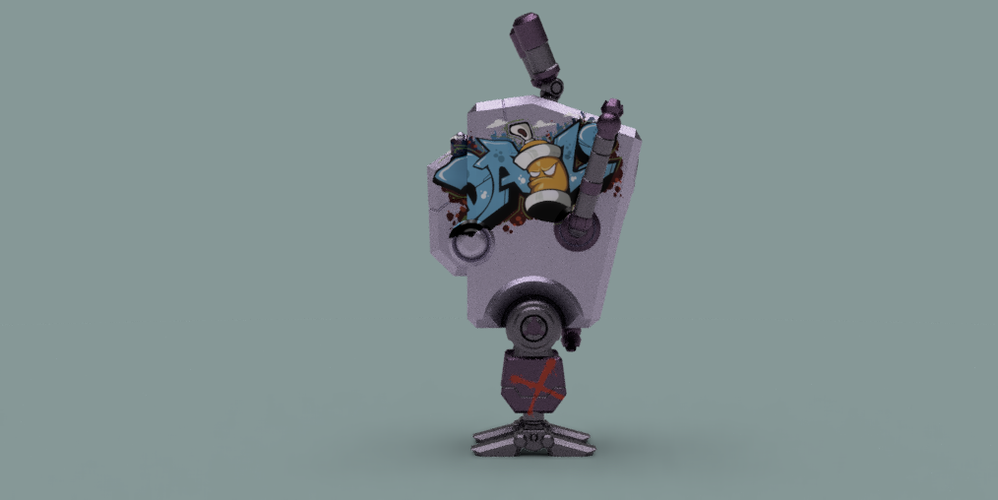 3D Printed Cute Robot by skap14